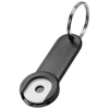 Shoppy coin holder key chain in black-solid