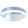 Raver wrist strap in white-solid-and-transparent-clear