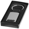 Alvaro key chain in silver-and-black-solid