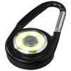 The Eye carabiner COB light in black-solid