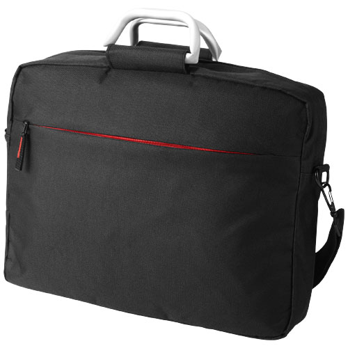 Nebraska 16'' laptop bag in black-solid-and-red
