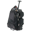 Proton checkpoint friendly 17'' laptop wheeled backpack in black-solid