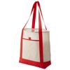 Lighthouse non woven Tote in off-white-and-red
