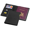 Passport wallet in black-solid