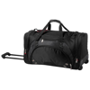 Proton wheeled duffel bag in black-solid