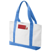 Madison tote in white-solid-and-ice-blue