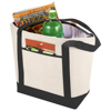 Lighthouse non woven cooler tote in natural-and-black-solid