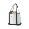 Premium Heavy Weight Cotton Boat Tote in natural-and-navy