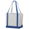 Premium Heavy Weight Cotton Boat Tote in natural-and-royal-blue