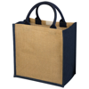 Chennai Jute gift tote in natural-and-navy