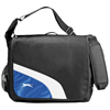 Wembley 17'' laptop shoulder bag in black-solid-and-royal-blue