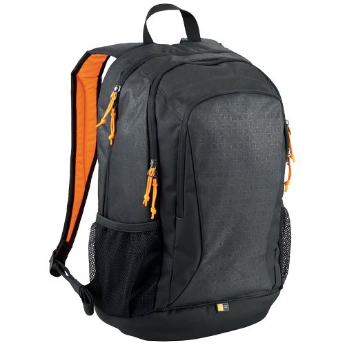 Ibira 15,6'' laptop and tablet backpack in black-solid-and-orange