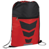 Courtside Drawstring Sports pack in red-and-black-solid