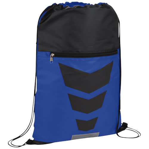 Courtside Drawstring Sports pack in royal-blue-and-black-solid