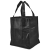 Savoy Laminated Non-Woven Grocery Tote in black-solid