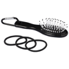 Jolie hair brush and elastics in black-solid