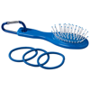 Jolie hair brush and elastics in process-blue