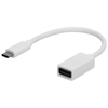 USB Type-C Adapter Cord in white-solid