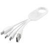 The Troup 4-in-1 Charging Cable with Type-C in white-solid
