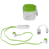 Budget Bluetooth® Earbuds in Carabiner Case in lime