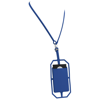 Silicone RFID Card Holder with Lanyard in royal-blue