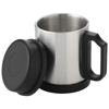 Barstow insulated mug in silver-and-black-solid