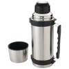Everest insulated flask with strap in silver-and-black-solid