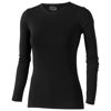Curve long sleeve ladies T-shirt in black-solid