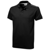 Backhand short sleeve Polo in black-solid