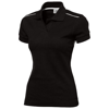 Backhand short sleeve ladies polo in black-solid