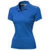 Backhand short sleeve ladies polo in sky-blue