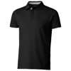 Hacker short sleeve polo in black-solid