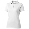 Hacker short sleeve ladies polo in white-solid