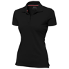 Advantage short sleeve ladies polo in black-solid