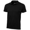 Let short sleeve polo in black-solid