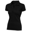 Let short sleeve ladies polo in black-solid