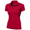 Let short sleeve ladies polo in red