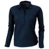 Point long sleeve ladies polo in navy