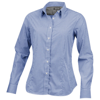 Net long sleeve ladies shirt in blue