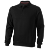 Referee polo sweater in black-solid