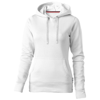 Alley hooded ladies sweater in white-solid