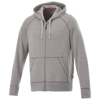 Groundie full zip hoodie in grey-melange