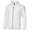 Drop shot full zip micro fleece jacket in white-solid