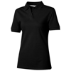 Forehand short sleeve ladies polo in black-solid