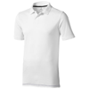Calgary short sleeve polo in white-solid-and-navy