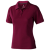 Calgary short sleeve ladies polo in burgundy