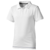 Calgary short sleeve kids polo in white-solid-and-navy