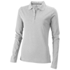 Oakville long sleeve ladies polo in grey-melange