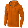 Arora hooded full zip sweater in orange