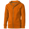 Arora hooded full zip kids sweater in orange